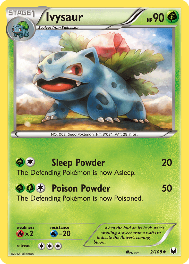 Ivysaur z edície Dark Explorers, karta č.2