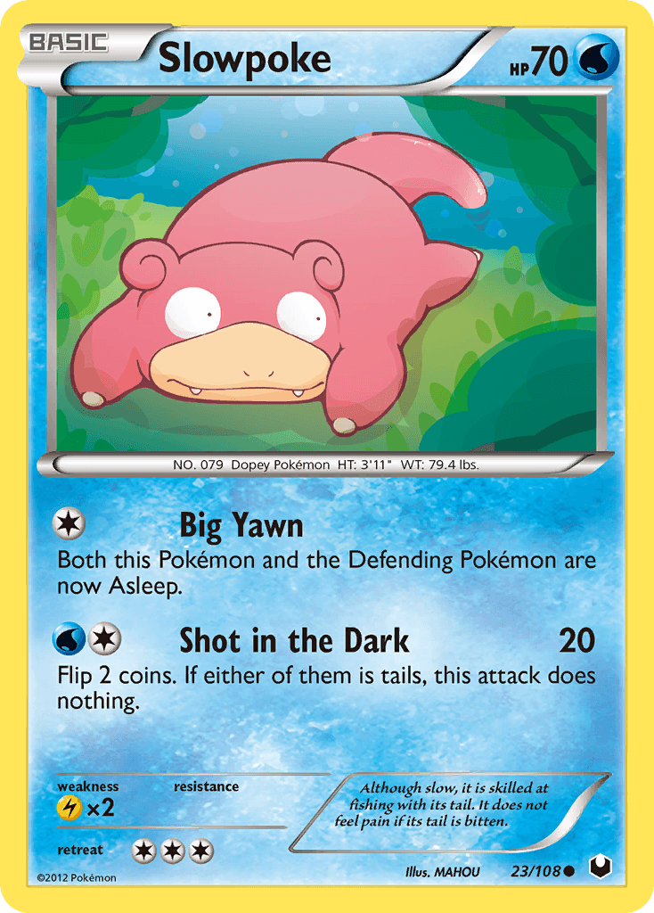 Slowpoke z edície Dark Explorers, karta č.23