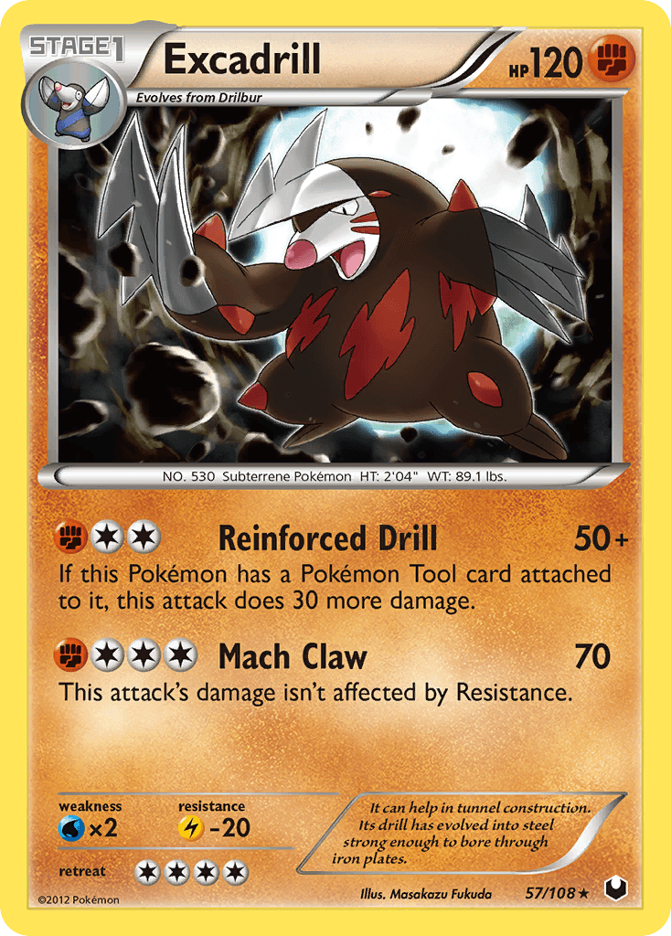 Excadrill z edície Dark Explorers, karta č.57