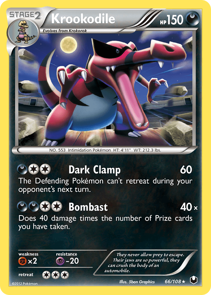 Krookodile z edície Dark Explorers, karta č.66