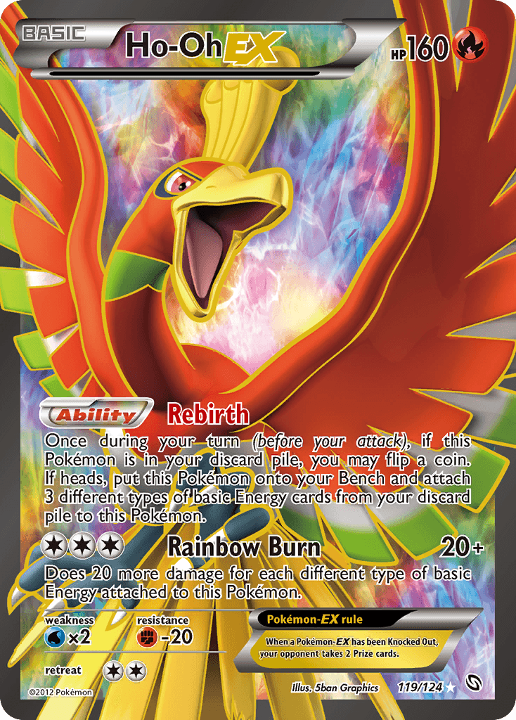 Ho-Oh-EX z edície Dragons Exalted, karta č.119