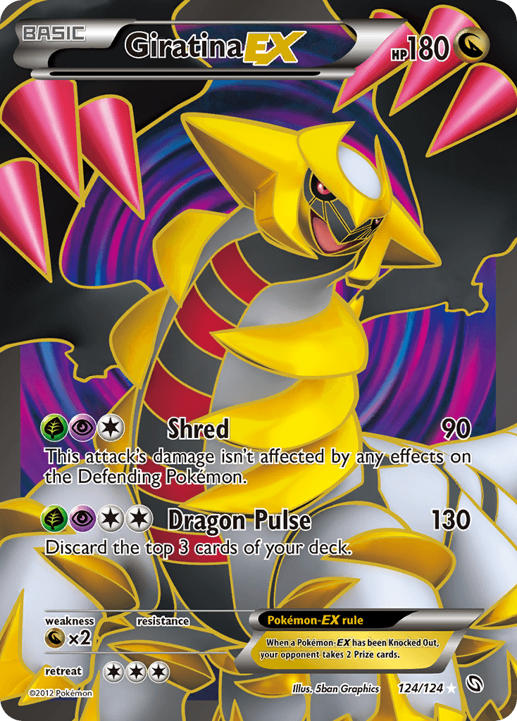 Giratina-EX z edície Dragons Exalted, karta č.124