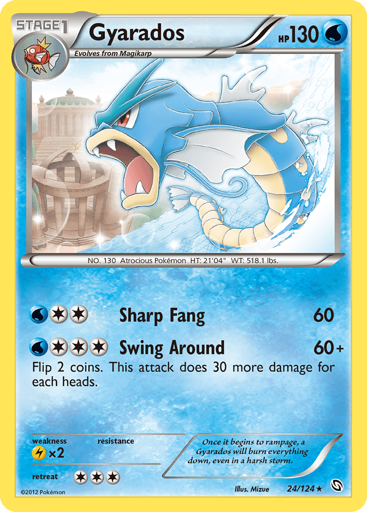 Gyarados z edície Dragons Exalted, karta č.24