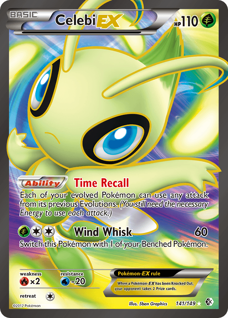Celebi-EX z edície Boundaries Crossed, karta č.141