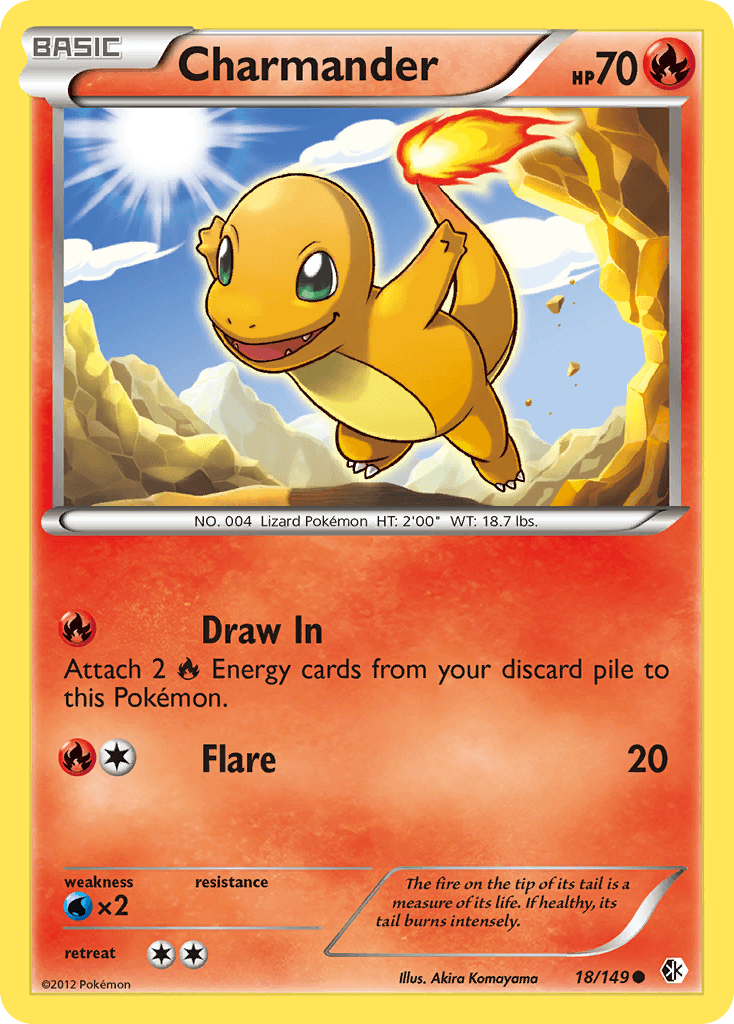 Charmander z edície Boundaries Crossed, karta č.18