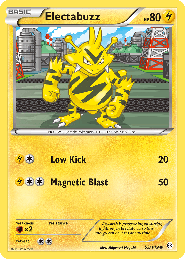 Electabuzz z edície Boundaries Crossed, karta č.53