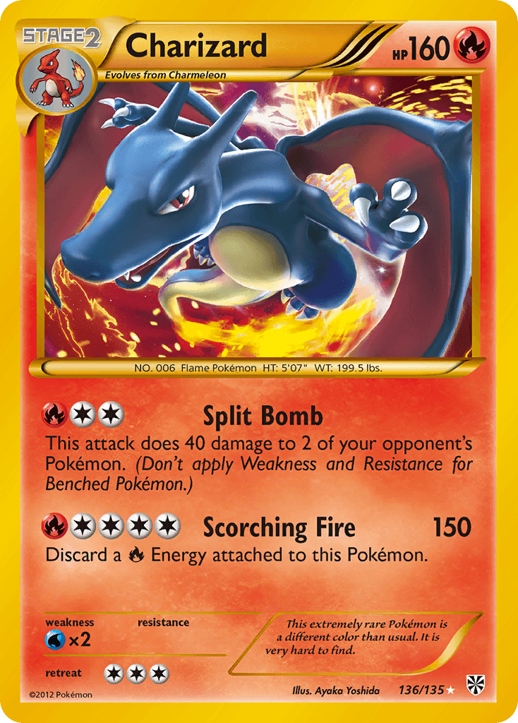 Charizard z edície Plasma Storm, karta č.136