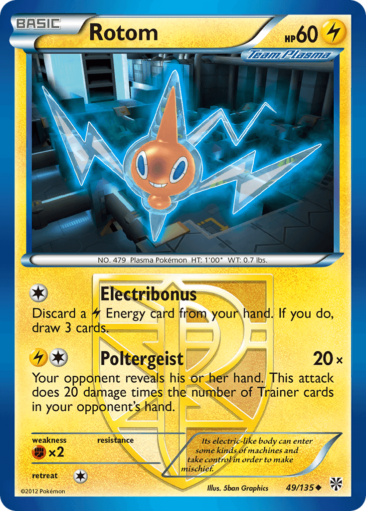 Rotom z edície Plasma Storm, karta č.49