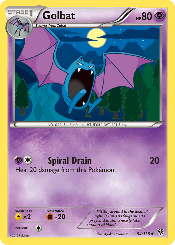 Golbat z edície Plasma Storm, karta č.54