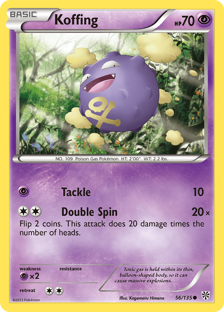 Koffing z edície Plasma Storm, karta č.56