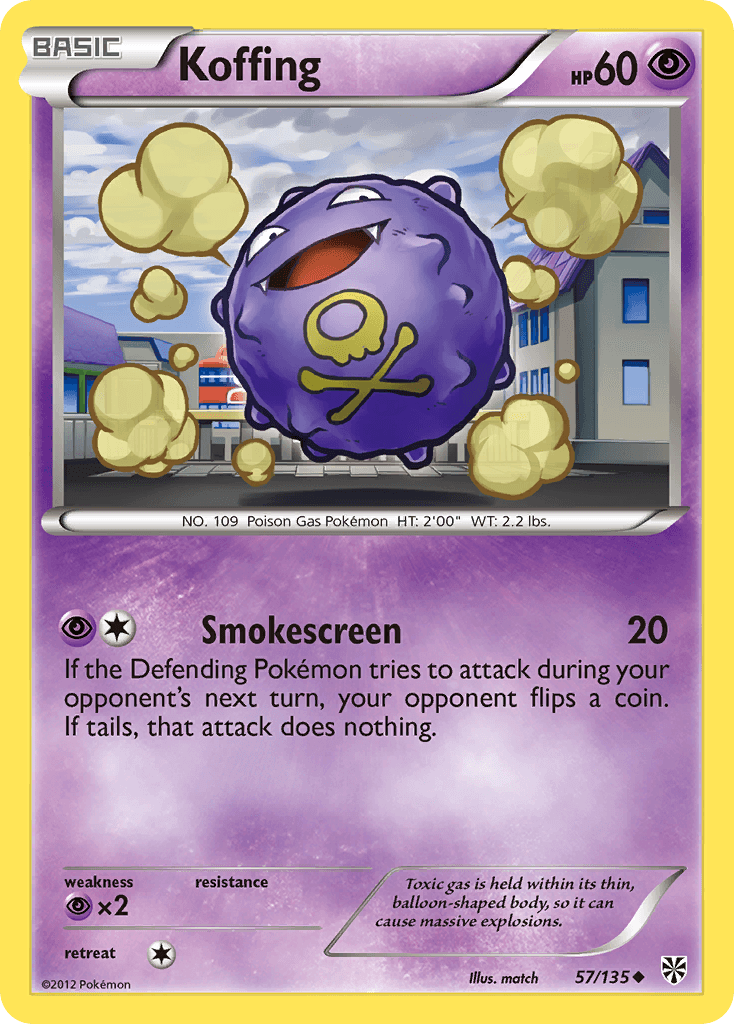 Koffing z edície Plasma Storm, karta č.57