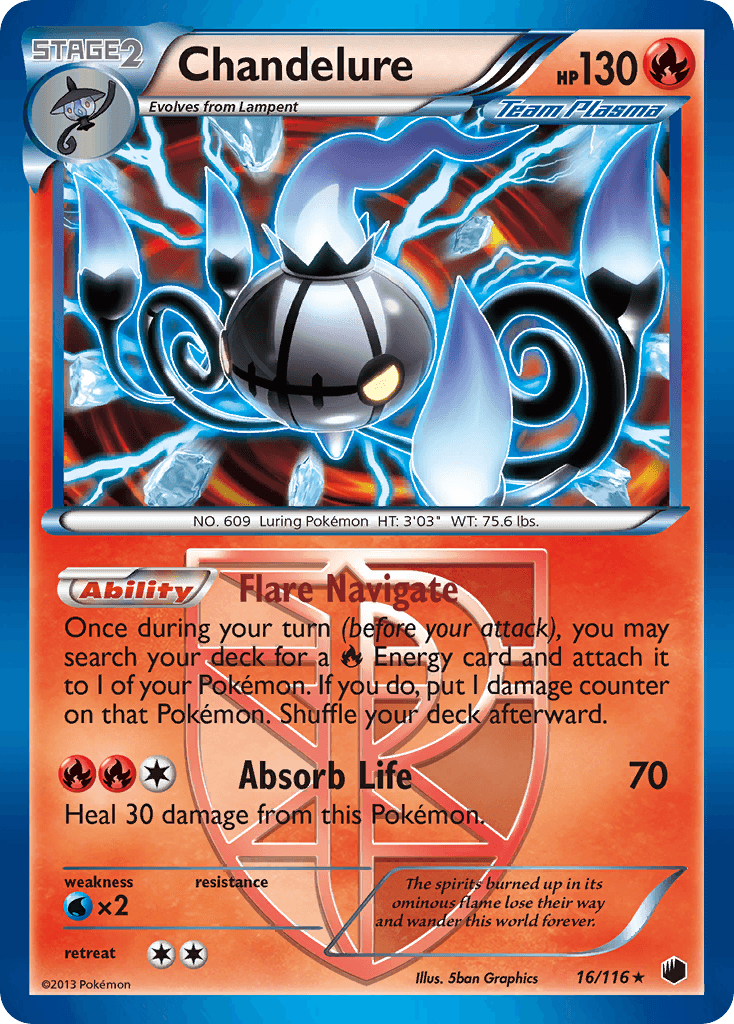Chandelure z edície Plasma Freeze, karta č.16
