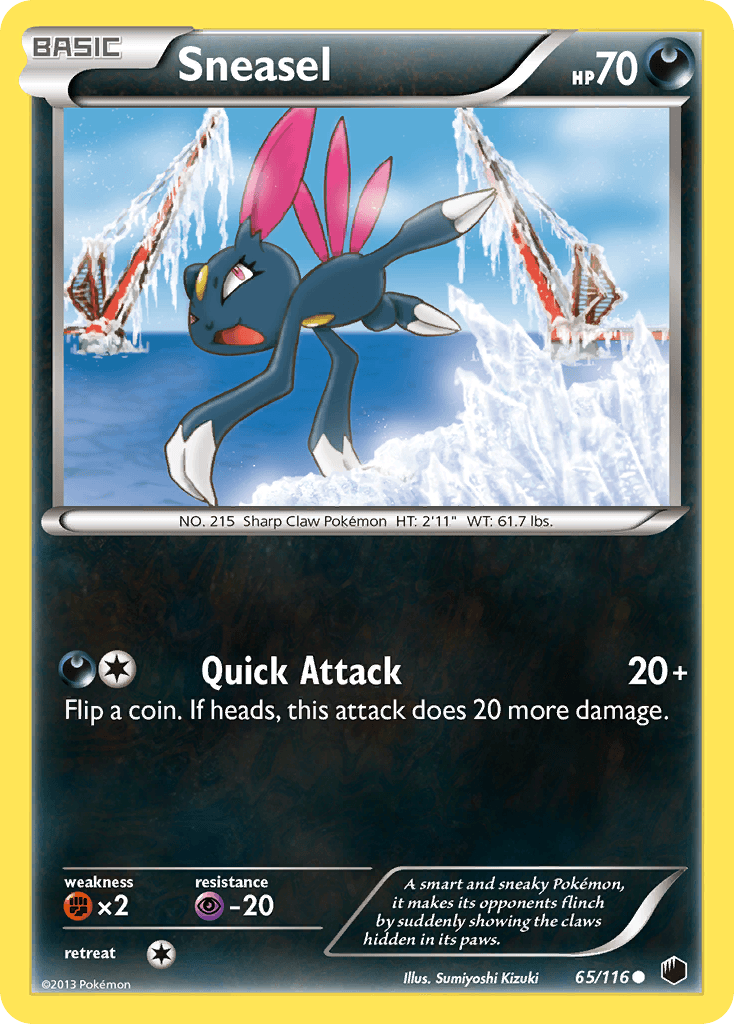 Sneasel z edície Plasma Freeze, karta č.65