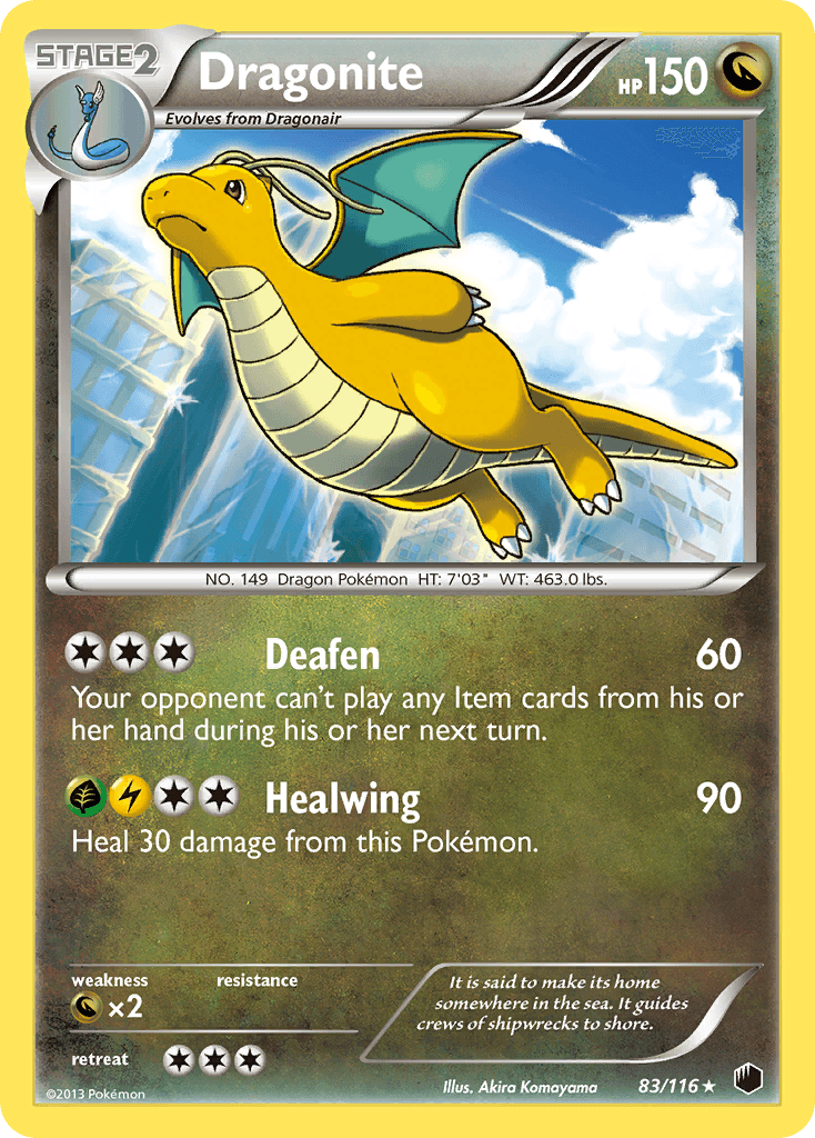 Dragonite z edície Plasma Freeze, karta č.83