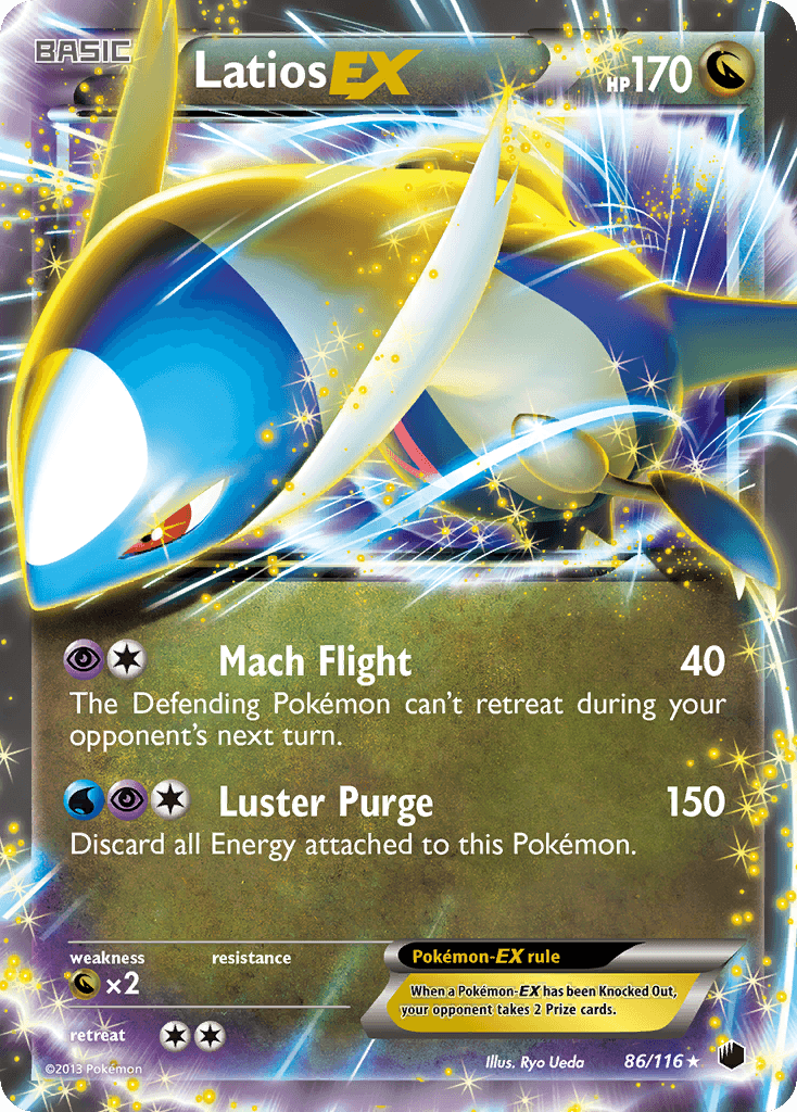 Latios-EX z edície Plasma Freeze, karta č.86
