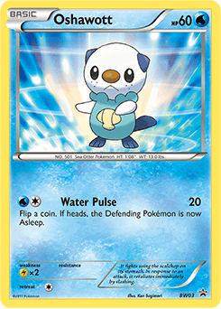 Oshawott z edície BW Black Star Promos, karta č.BW03