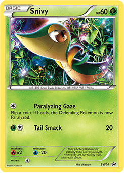 Snivy z edície BW Black Star Promos, karta č.BW06