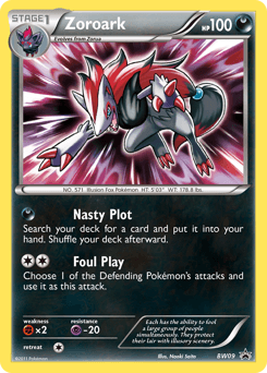 Zoroark z edície BW Black Star Promos, karta č.BW09