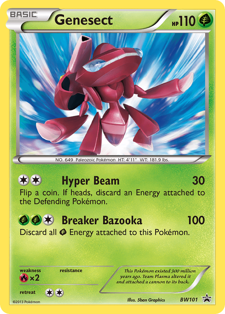 Genesect z edície BW Black Star Promos, karta č.BW101
