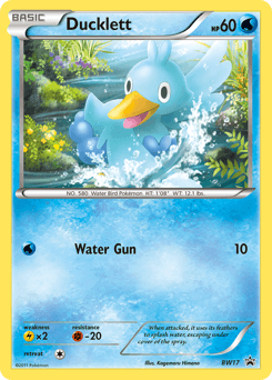 Ducklett z edície BW Black Star Promos, karta č.BW17