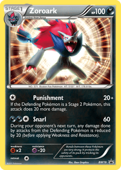 Zoroark z edície BW Black Star Promos, karta č.BW19
