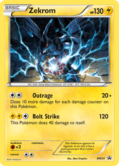 Zekrom z edície BW Black Star Promos, karta č.BW24