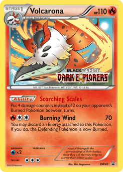 Volcarona z edície BW Black Star Promos, karta č.BW40