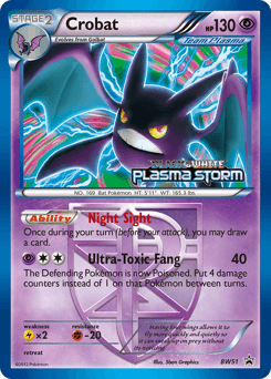 Crobat z edície BW Black Star Promos, karta č.BW51