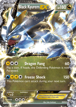 Black Kyurem-EX z edície BW Black Star Promos, karta č.BW62