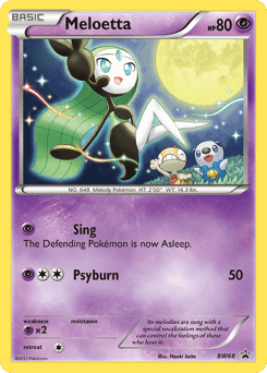 Meloetta z edície BW Black Star Promos, karta č.BW68