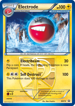 Electrode z edície BW Black Star Promos, karta č.BW76