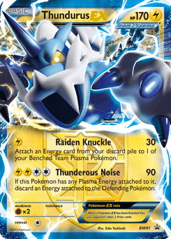 Thundurus-EX z edície BW Black Star Promos, karta č.BW81