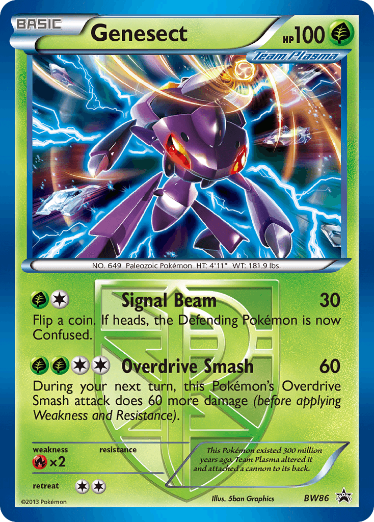 Genesect z edície BW Black Star Promos, karta č.BW86