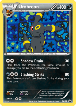 Umbreon z edície BW Black Star Promos, karta č.BW93