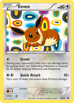 Eevee z edície BW Black Star Promos, karta č.BW94