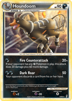 Houndoom z edície Call of Legends, karta č.10