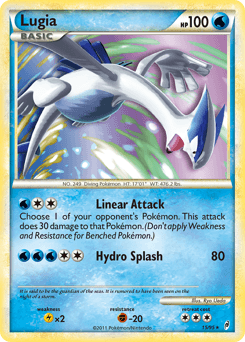 Lugia z edície Call of Legends, karta č.15