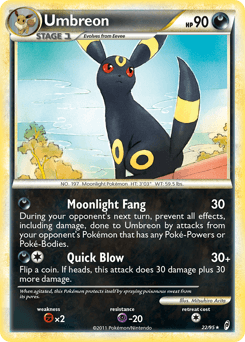 Umbreon z edície Call of Legends, karta č.22