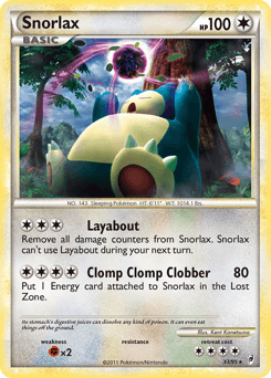 Snorlax z edície Call of Legends, karta č.33
