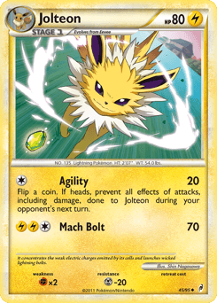 Jolteon z edície Call of Legends, karta č.45