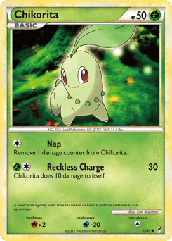 Chikorita z edície Call of Legends, karta č.53