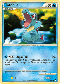Totodile z edície Call of Legends, karta č.74
