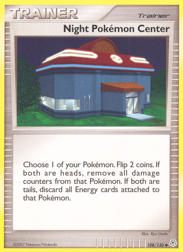 Night Pokémon Center z edície Diamond & Pearl, karta č.108
