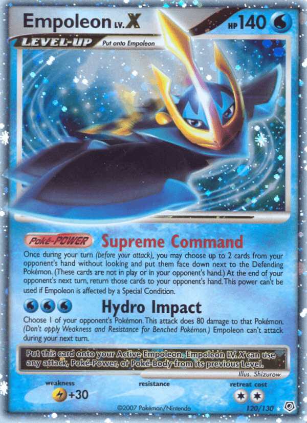 Empoleon LV.X z edície Diamond & Pearl, karta č.120