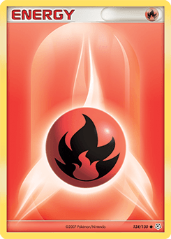 Fire Energy z edície Diamond & Pearl, karta č.124