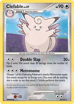 Clefable z edície Diamond & Pearl, karta č.22