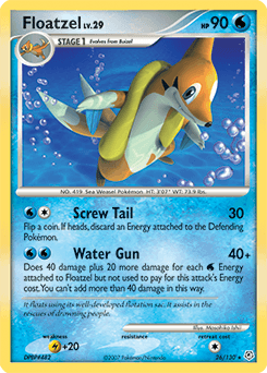 Floatzel z edície Diamond & Pearl, karta č.26