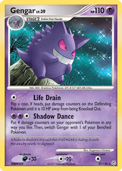 Gengar z edície Diamond & Pearl, karta č.27