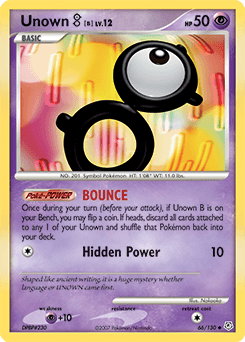 Unown [B] z edície Diamond & Pearl, karta č.66
