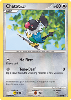 Chatot z edície Diamond & Pearl, karta č.74